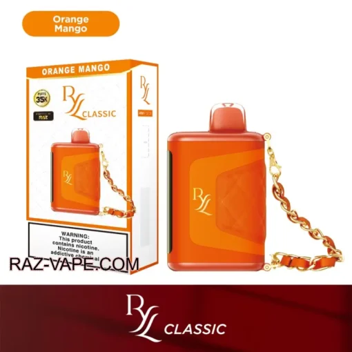 Orange Mango RAZ RYL CLASSIC 35000 PUFFS DISPOSABLE VAPE