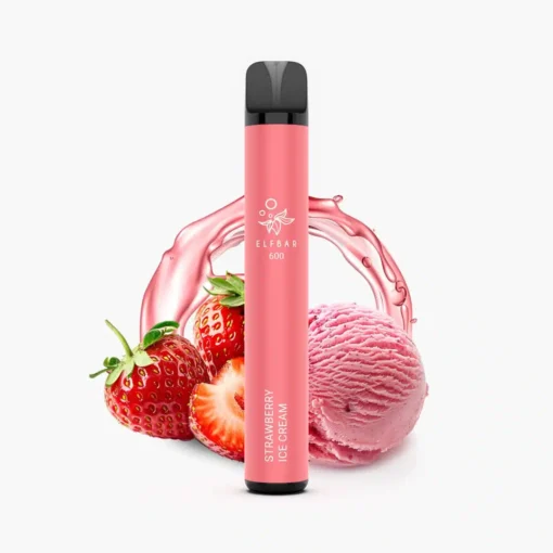 ELFBAR 600 Strawberry Ice Cream (0% Nicotine)